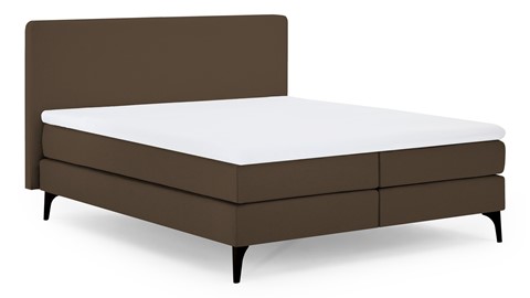 Boxspring Attraktiv Lykka vlak met gestoffeerd matras, cappuccino