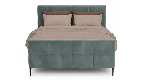 Boxspring Crystal - Velvet glow, grey blue