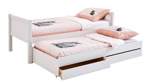 Bed met slaaplade Jip, wit