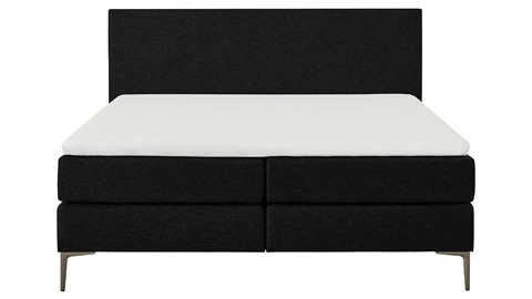 Boxspring Emerald vlak met gestoffeerd matras, black