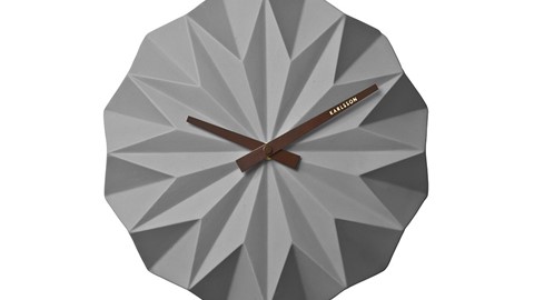 acc_present-time_wandklok_origami_grijs