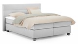 Boxspring Solid Lina vlak met gestoffeerd matras, light grey