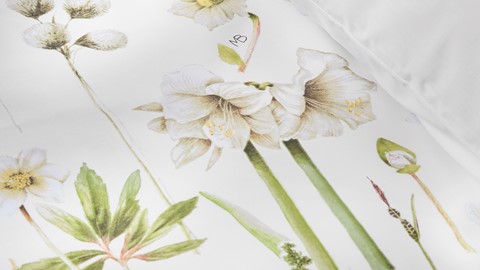 Dekbedovertrek Amaryllis, white