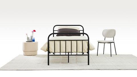 Bed Alex 1-persoons, zwart