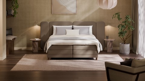 Elektrische boxspring Ridge, grey