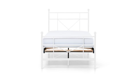 Bed Milano 1-persoons, wit