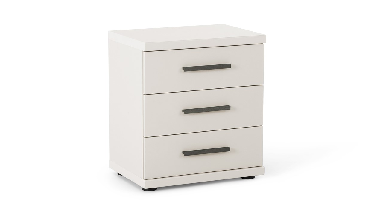 Yaheetech Nachtkastje nachtkastje nachtkastje voor boxspringbed, 3 laden, 59 cm hoog, eiken