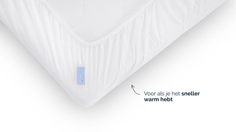 Hoeslaken B Bright Percale, wit