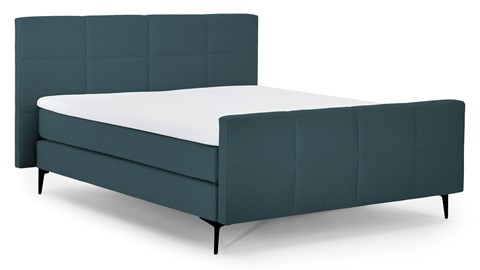 Boxspring Attraktiv Trendik vlak met gestoffeerd matras, etna teal