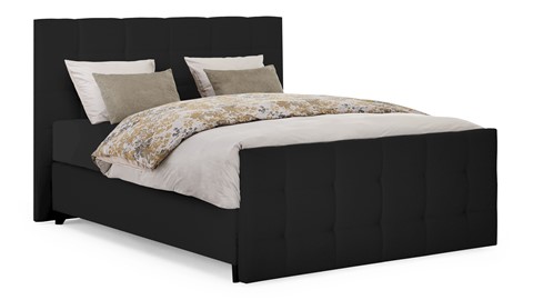 Boxspring Unik Varje vlak met Vildar Royal matras, black