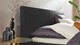 Boxspring Opal vlak met gestoffeerd matras, onyx