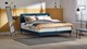 Boxspring Viggo vlak met Silver Pocket Deluxe Foam matras, oakland  blauw