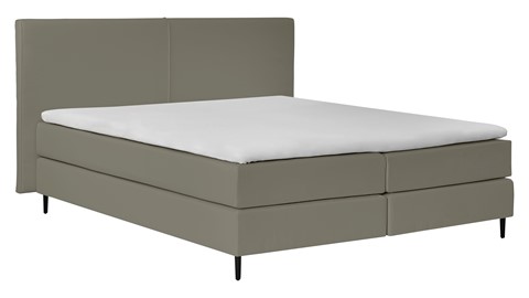 Boxspring Opal vlak met gestoffeerd matras, taupe