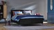 Boxspring Emerald vlak met gestoffeerd matras, black