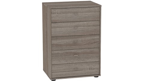 Commode Tokio met 5 laden, truffel eiken/truffel eiken
