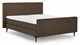 Boxspring Attraktiv Trendik vlak met gestoffeerd matras, cappuccino