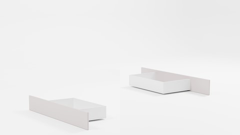 Set opbergladen bed Fresh hoogte 50 cm, wit