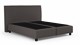 Boxspring Autentik vlak zonder matras, anthracite