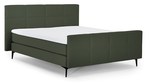 Boxspring Attraktiv Trendik vlak met gestoffeerd matras, green