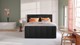 Boxspring Unik Varje vlak met Vildar Royal matras, black