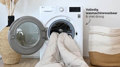 Happybed Taupe alle seizoenen dekbed synthetisch