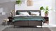 Boxspring Quartz vlak met gestoffeerd matras, rpes 92