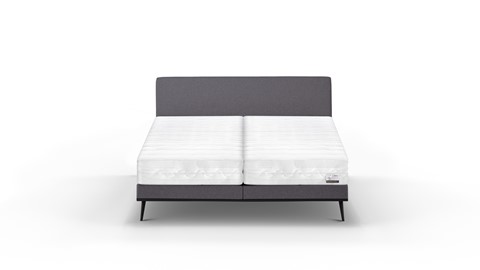 Boxspring Viggo vlak met Silver Pocket Deluxe Foam matras, oakland antraciet