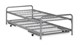 Bed & onderschuifBed Doppia, zilver