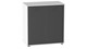 Commode Tokio met 2 deuren, wit/glas graphit