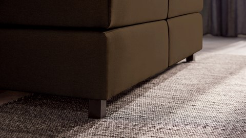 Boxspring Autentik Tunn vlak met gestoffeerd matras, cappuccino