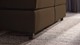 Boxspring Autentik Tunn vlak met gestoffeerd matras, cappuccino