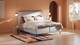 Boxspring Quartz linen touch vlak met gestoffeerd matras, light grey