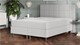 Boxspring Emma Deluxe Elegant vlak  met gestoffeerd matras, light grey