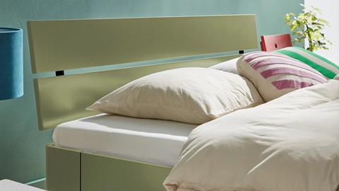 Bed Fresh met hoofdbord, rietgroen