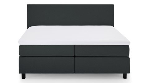 Boxspring Autentik Tunn vlak met gestoffeerd matras, anthracite