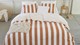 Dekbedovertrek Classic Stripe, cognac
