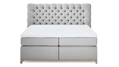 Boxspring Unik Elit vlak met gestoffeerd matras, light grey