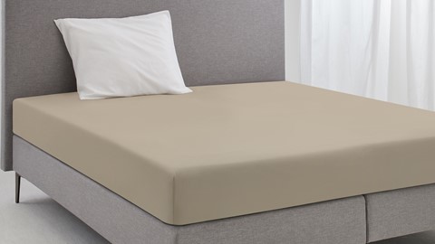 Hoeslaken Biologisch perkal matras, zand