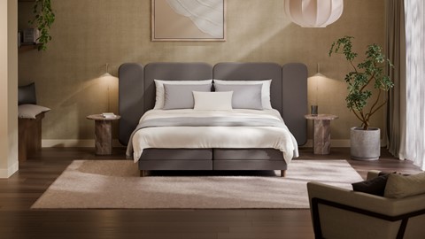 Elektrische boxspring Ridge met Kårlsson Excellence matras, dark grey