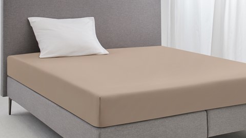 Hoeslaken Biologisch perkal matras, taupe