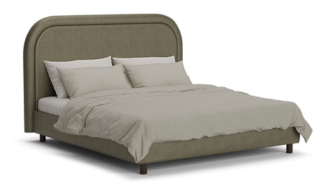 Bed Amber velvet glow, dark green