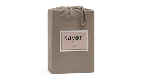 Hoeslaken Jersey Kyoto topper, taupe