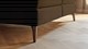 Boxspring Attraktiv Lykka vlak met gestoffeerd matras, cappuccino