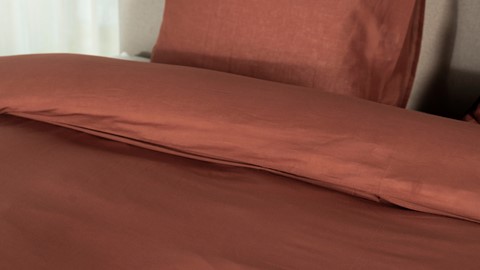 Dekbedovertrek Sophia, terracotta