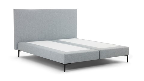Boxspring Emerald vlak zonder matras, light grey