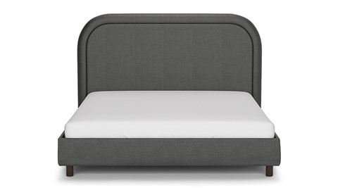 Bed Amber velvet glow, dark grey