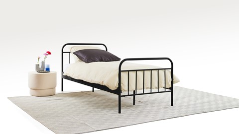 Bed Alex 1-persoons, zwart