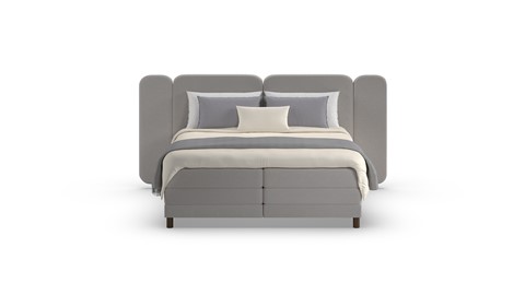 Elektrische boxspring Ridge - Wool look, light grey