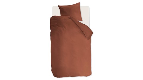 Dekbedovertrek Organic Basic, bruin