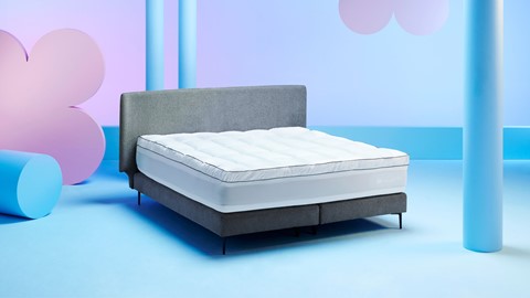 Hoeslaken Cloudpillo Soft topper, wit
